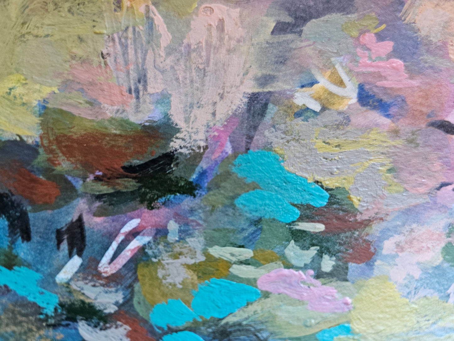 Lily pond-abstract painting