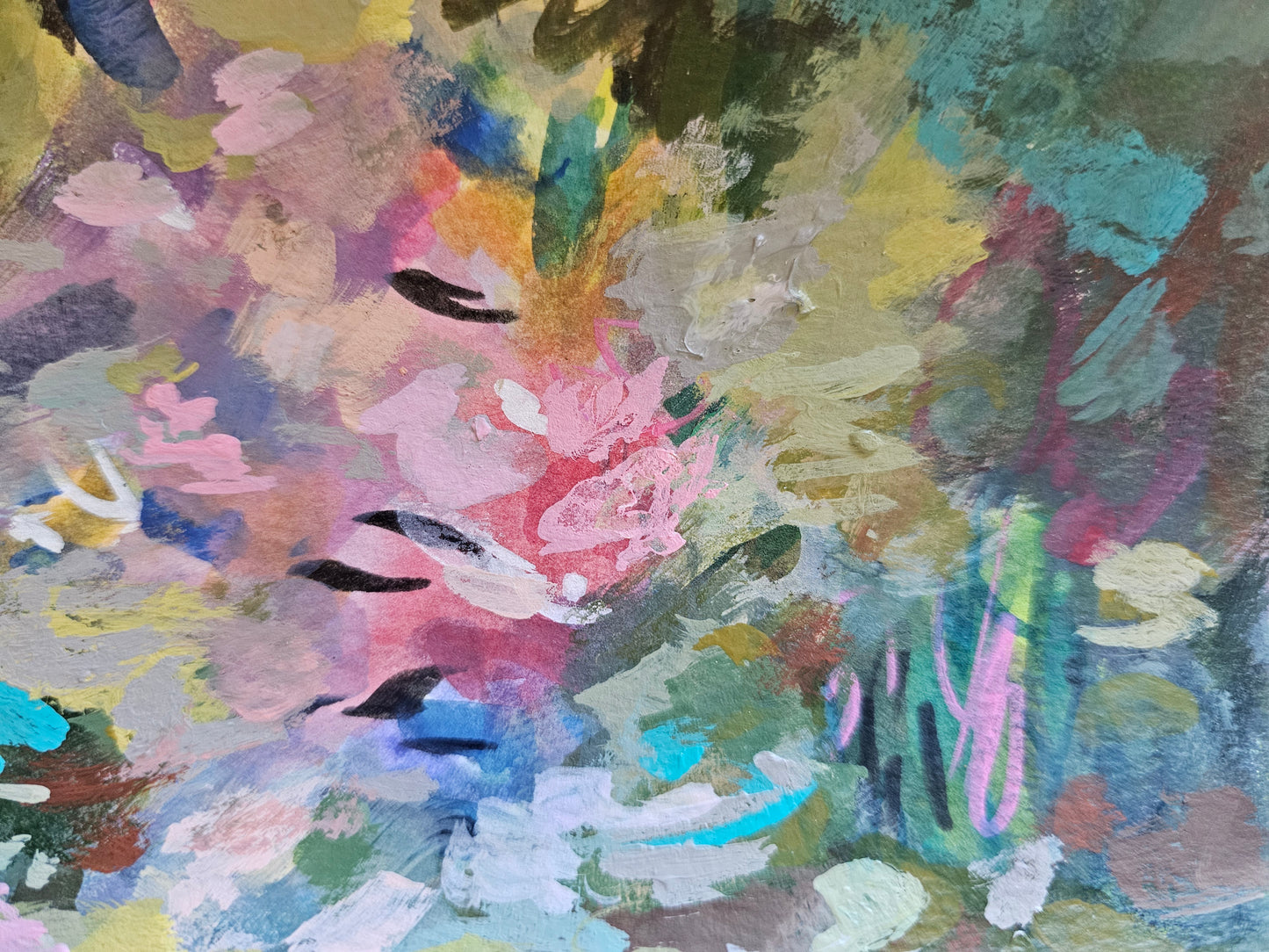 Lily pond-abstract painting