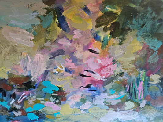 Lily pond-abstract painting