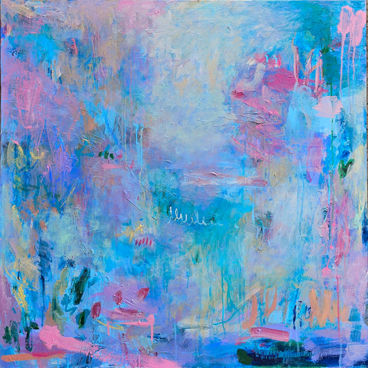 Flip side of the pillow-abstract painting