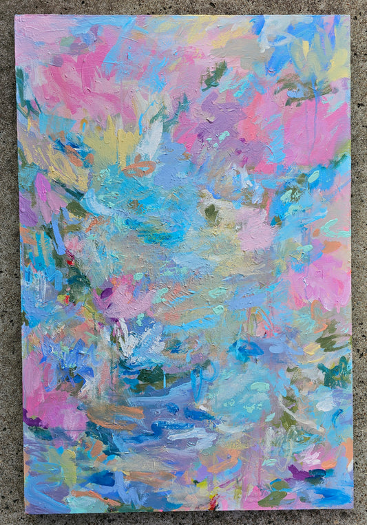 Lily pond-abstract painting