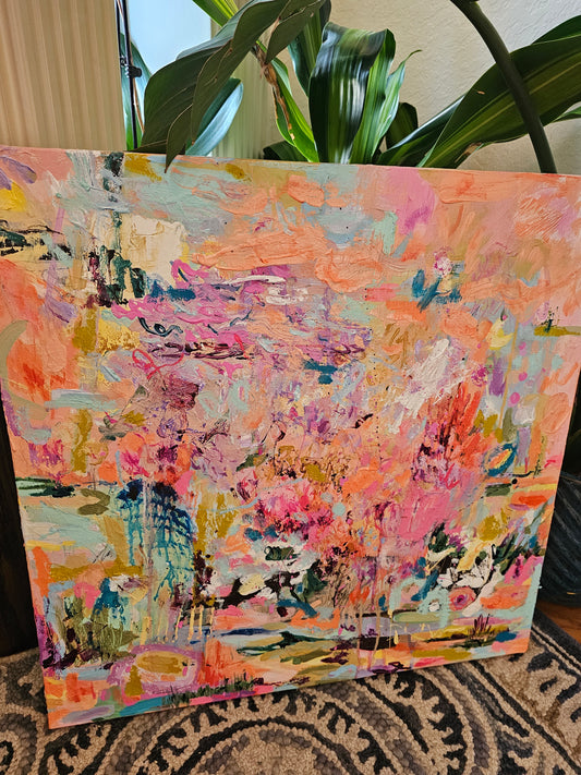 Memory down the lane-Abstract original painting