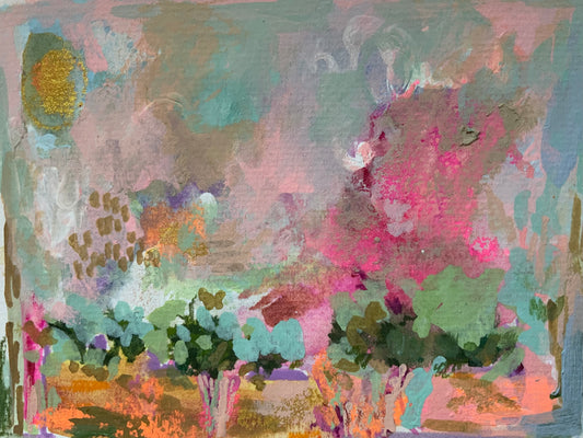 Land of imagination- Colorful painting on paper