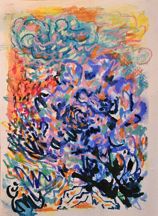 Cover Me In Sunshine-Abstract painting on paper