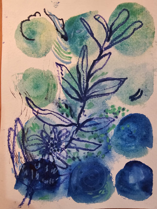 Let It Go-Abstract painting on paper