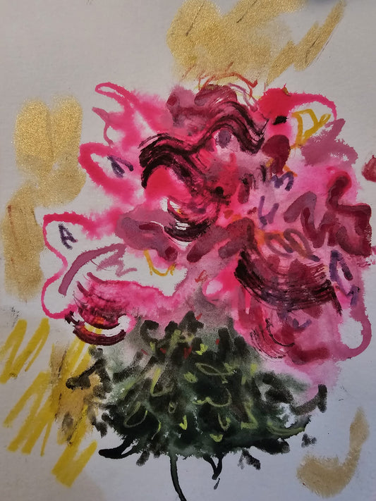 Pretty In Pink-pink hibiscus painting