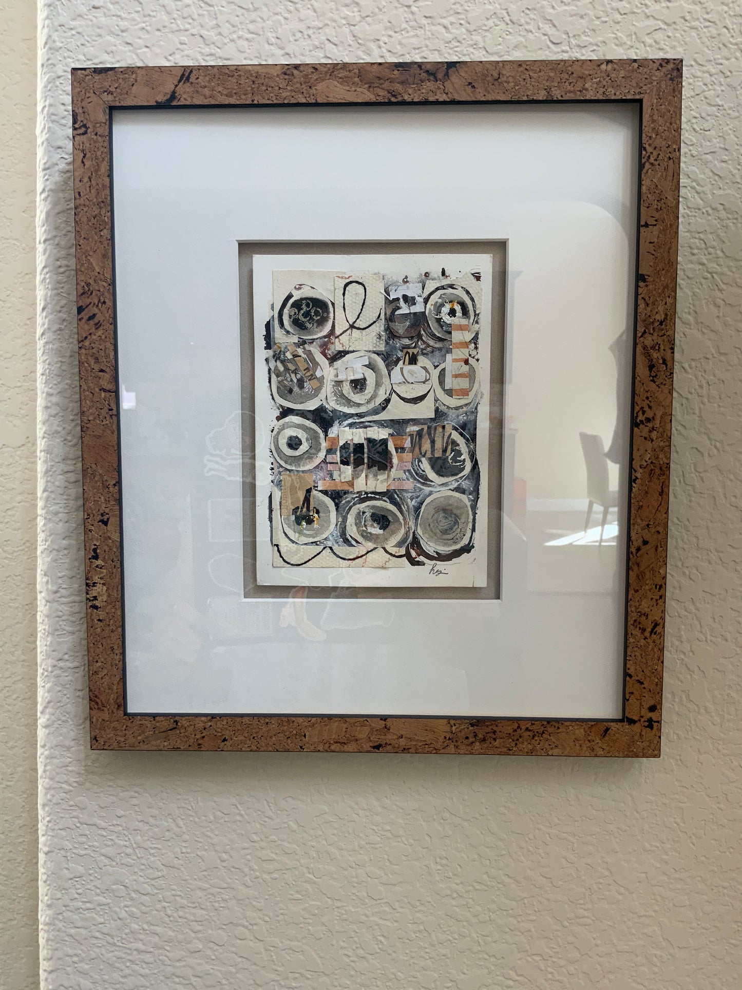 Black and white- monochrome painting-black and white collage painting