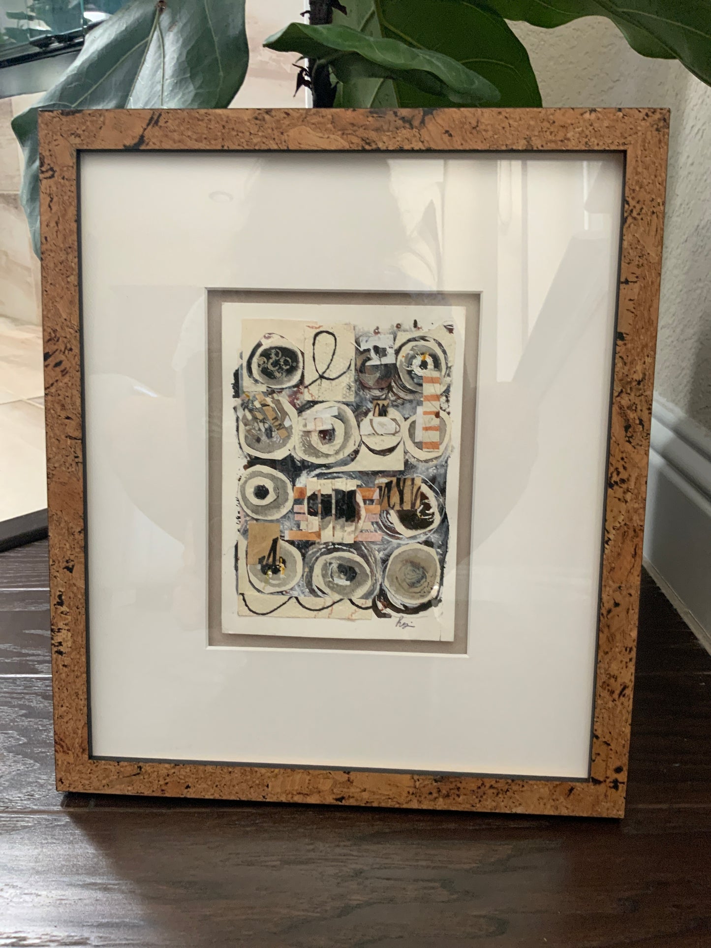 Black and white- monochrome painting-black and white collage painting